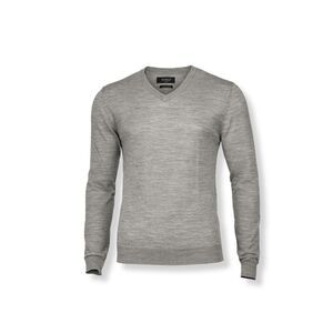 Nimbus Mens Ashbury Knitted V Neck Sweater / Grey Melange